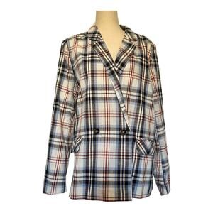 Gilli Plaid Women Blazer Sz S Preppy One Button Academia Checkered Soft Girl Y2K